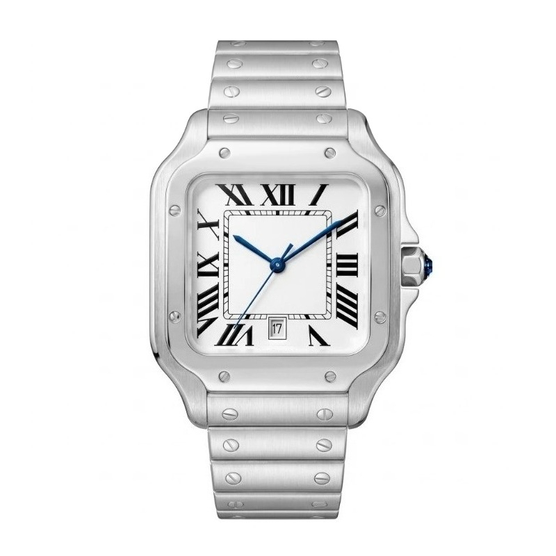 Cartier Watch Santos - Neue Luxus-Herren-Quarzuhr im klassischen Retro-Stil, Damenuhr