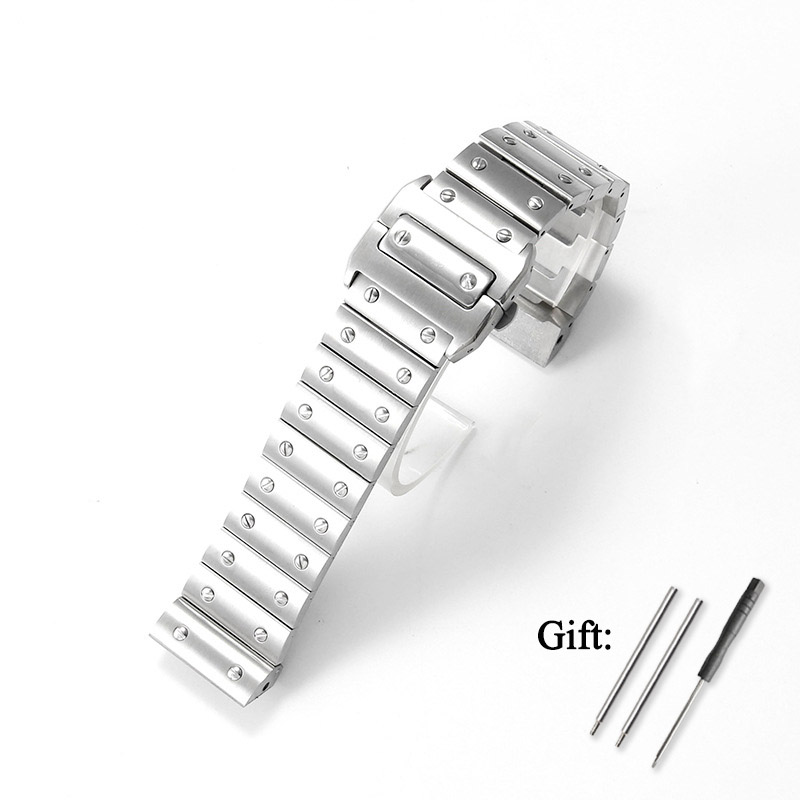 Cartier Watch Tank - 23mm Hochwertiges Edelstahl-Uhrenarmband für Cartier Santos