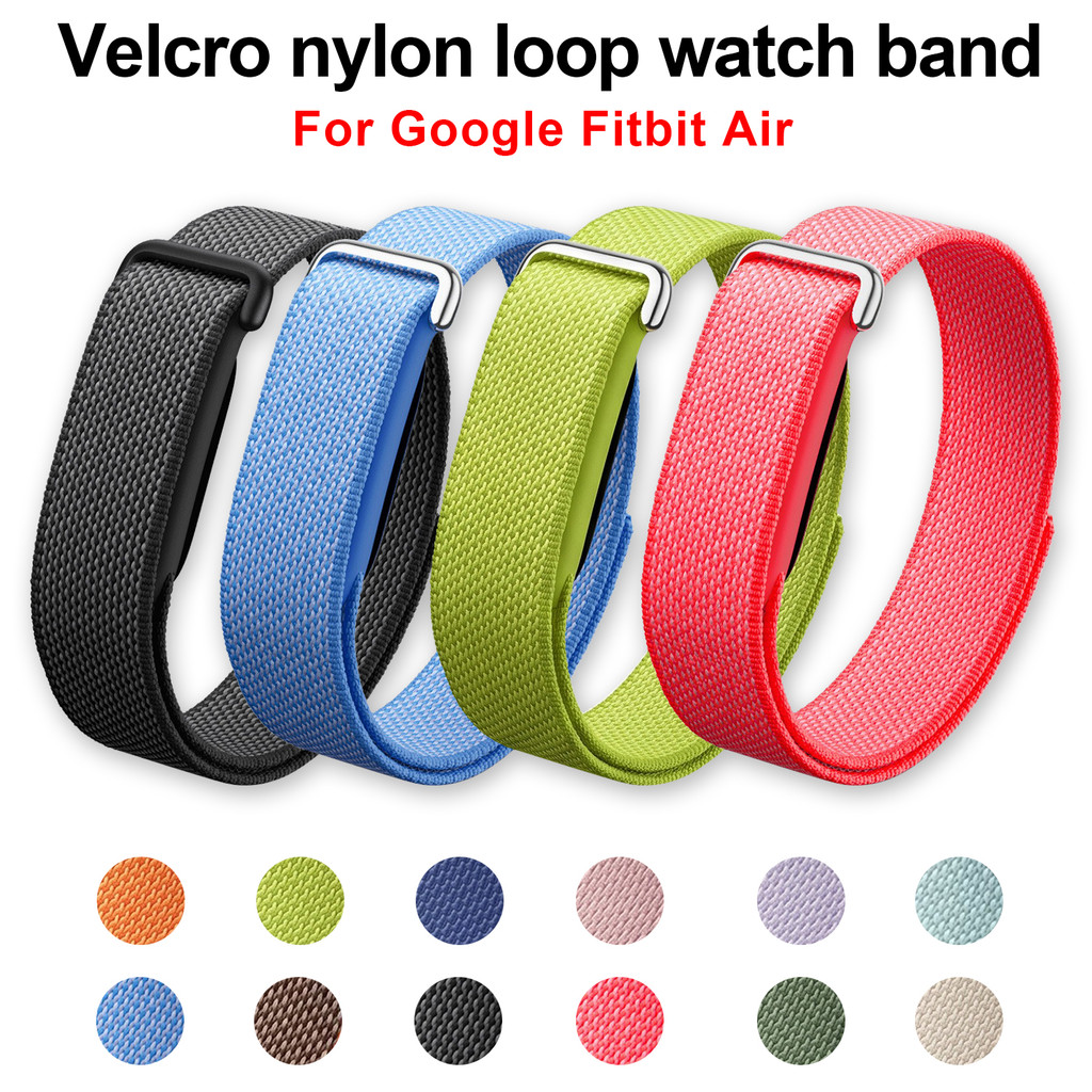 Sport Loop Velcro - Uhrenarmband für Google Fitbit Air, Klettverschluss-Nylon-Schlaufenarmband,