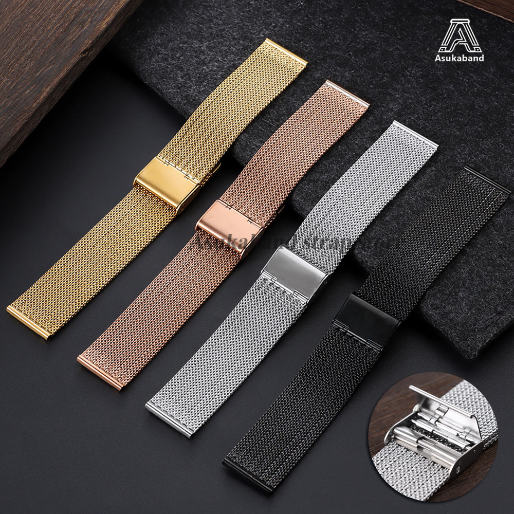 Mesh Strap Metal - 0,6 Mesh Milanaise Edelstahlarmband 18mm 20mm