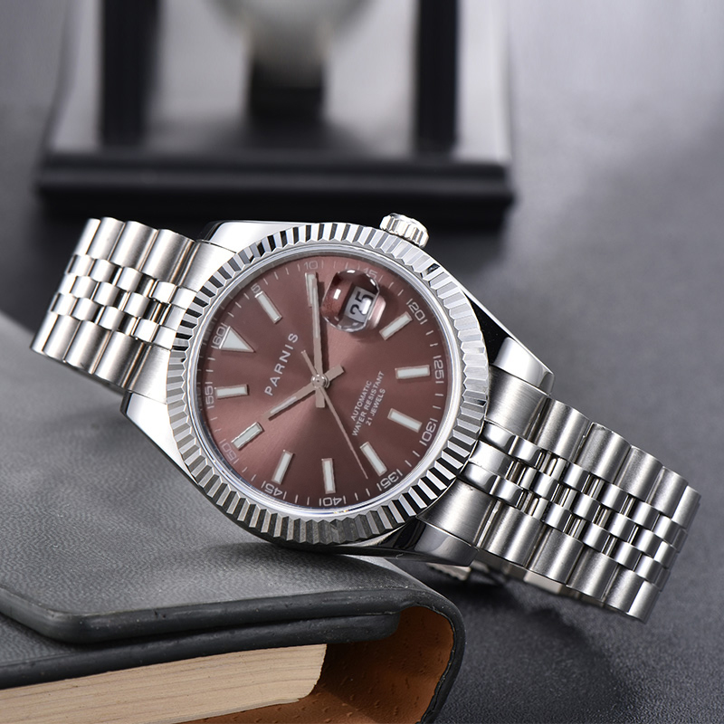 Mode Parnis 39,5 mm braunes Zi – Rolex Watch Datejust Bewertung und Preis