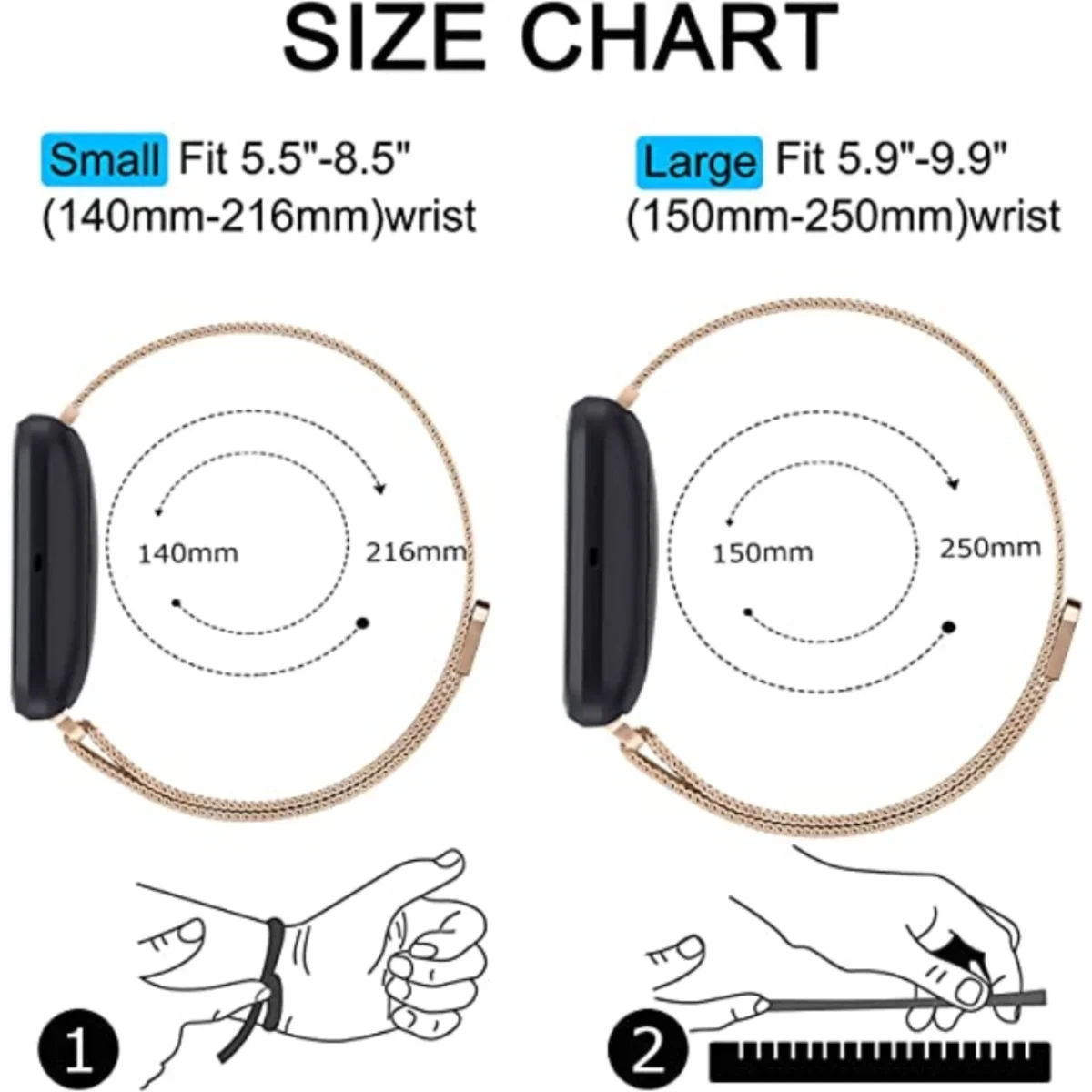 Milanaise-Armband für Fitbit V – Milanese Loop Magnetic Bewertung und Preis