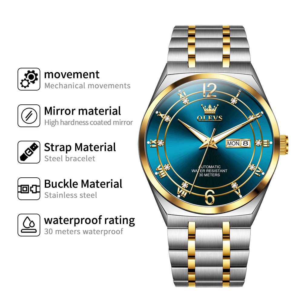 OLEVS Herrenuhr Mechanische Uh – Rolex Watch Datejust Bewertung und Preis