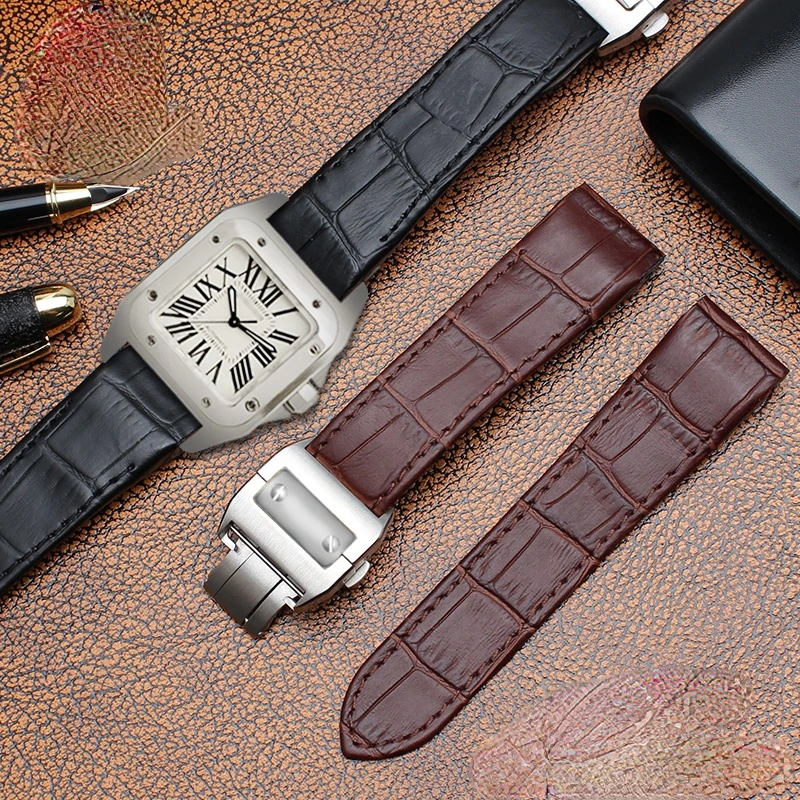 Echtes Lederarmband für Cartie – Cartier Watch Santos Bewertung und Preis